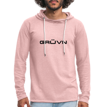 Load image into Gallery viewer, GRÜVN Unisex Lightweight Terry Hoodie - Black - cream heather pink
