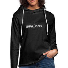 Load image into Gallery viewer, GRÜVN Unisex Lightweight Terry Hoodie - White - charcoal gray
