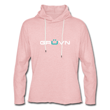 Load image into Gallery viewer, GRÜVN Unisex Lightweight Terry Hoodie - White & Blue - cream heather pink