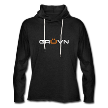 Load image into Gallery viewer, GRÜVN Unisex Lightweight Terry Hoodie - White & Orange - charcoal gray