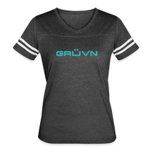 Load image into Gallery viewer, GRÜVN Women’s Vintage Sport T-Shirt - Blue (7 Colors) - vintage smoke/white