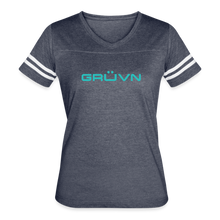 Load image into Gallery viewer, GRÜVN Women’s Vintage Sport T-Shirt - Blue (7 Colors) - vintage navy/white