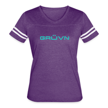 Load image into Gallery viewer, GRÜVN Women’s Vintage Sport T-Shirt - Blue (7 Colors) - vintage purple/white
