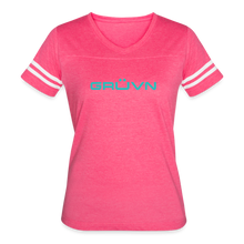 Load image into Gallery viewer, GRÜVN Women’s Vintage Sport T-Shirt - Blue (7 Colors) - vintage pink/white
