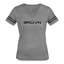 Load image into Gallery viewer, GRÜVN Women’s Vintage Sport T-Shirt - Black (7 Colors) - heather gray/charcoal