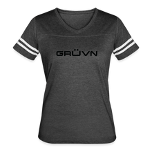 Load image into Gallery viewer, GRÜVN Women’s Vintage Sport T-Shirt - Black (7 Colors) - vintage smoke/white