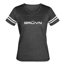 Load image into Gallery viewer, GRÜVN Women’s Vintage Sport T-Shirt - White (7 Colors) - vintage smoke/white