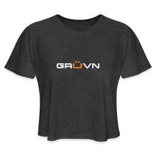 Load image into Gallery viewer, GRÜVN Women's Cropped T-Shirt (BUTLER on back) - deep heather