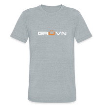Load image into Gallery viewer, GRÜVN Unisex Tri-Blend T-Shirt - Coach Matty on the back - heather grey