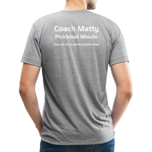 Load image into Gallery viewer, GRÜVN Unisex Tri-Blend T-Shirt - Coach Matty on the back - heather grey