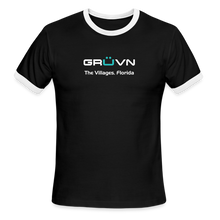 Load image into Gallery viewer, GRÜVN Men's Ringer T-Shirt - Coach Matty - The Villages, Florida - black/white
