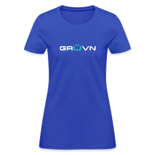 Load image into Gallery viewer, GRÜVN Women's T-Shirt - White & Blue - royal blue