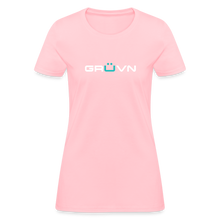Load image into Gallery viewer, GRÜVN Women's T-Shirt - White & Blue - pink