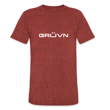 Load image into Gallery viewer, GRÜVN Unisex Tri-Blend T-Shirt - White (5 styles) - heather cranberry
