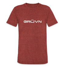 Load image into Gallery viewer, GRÜVN Unisex Tri-Blend T-Shirt - White (5 styles) - heather cranberry