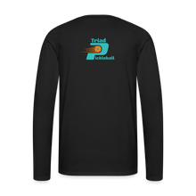 Load image into Gallery viewer, GRÜVN Men's Premium Long Sleeve T-Shirt - White & Orange with Triad (4 Colors) - black