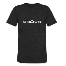 Load image into Gallery viewer, GRÜVN Unisex Tri-Blend T-Shirt - White with Triad (5 styles) - heather black