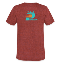 Load image into Gallery viewer, GRÜVN Unisex Tri-Blend T-Shirt - White with Triad (5 styles) - heather cranberry