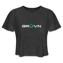 Load image into Gallery viewer, GRÜVN Women's Cropped T-Shirt - mik - deep heather
