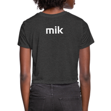 Load image into Gallery viewer, GRÜVN Women's Cropped T-Shirt - mik - deep heather