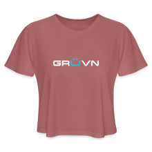 Load image into Gallery viewer, GRÜVN Women's Cropped T-Shirt - Pickleball Chick - mauve