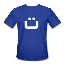 Load image into Gallery viewer, GRÜVN Men’s Moisture Wicking Performance T-Shirt - White Smile (5 Colors) - royal blue