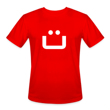 Load image into Gallery viewer, GRÜVN Men’s Moisture Wicking Performance T-Shirt - White Smile (5 Colors) - red