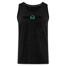 Load image into Gallery viewer, GRÜVN Men’s Premium Tank - Blue Logo (6 Colors) - charcoal grey