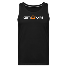 Load image into Gallery viewer, GRÜVN Men’s Premium Tank - White & Orange (6 Colors) - black