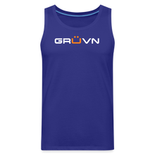 Load image into Gallery viewer, GRÜVN Men’s Premium Tank - White & Orange (6 Colors) - royal blue