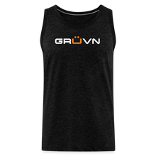 Load image into Gallery viewer, GRÜVN Men’s Premium Tank - White & Orange (6 Colors) - charcoal grey
