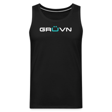 Load image into Gallery viewer, GRÜVN Men’s Premium Tank - White & Blue (6 Colors) - black