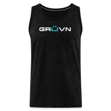Load image into Gallery viewer, GRÜVN Men’s Premium Tank - White & Blue (6 Colors) - charcoal grey