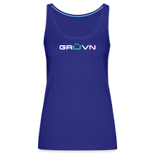 Load image into Gallery viewer, GRÜVN Women’s Premium Tank Top - White & Blue (7 Colors) - royal blue