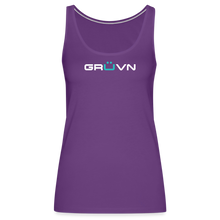 Load image into Gallery viewer, GRÜVN Women’s Premium Tank Top - White & Blue (7 Colors) - purple