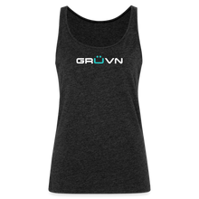 Load image into Gallery viewer, GRÜVN Women’s Premium Tank Top - White & Blue (7 Colors) - charcoal grey