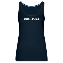 Load image into Gallery viewer, GRÜVN Women’s Premium Tank Top - White (8 Styles) - deep navy