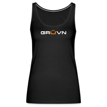 Load image into Gallery viewer, GRÜVN Women’s Premium Tank Top - White & Orange (7 Colors) - black