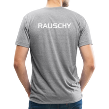 Load image into Gallery viewer, GRÜVN Unisex Tri-Blend T-Shirt - RAUSCHY on the back - heather grey