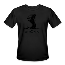 Load image into Gallery viewer, GRÜVN Men’s &quot;Seal in Shades&quot; Moisture Wicking Performance T-Shirt - Black Logo (6 Colors) - black
