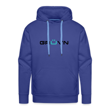 Load image into Gallery viewer, GRÜVN Men’s Premium Hoodie - Black &amp; Blue Logo (8 Colors) - royal blue
