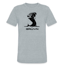 Load image into Gallery viewer, GRÜVN &quot;Seal in Shades&#39; Unisex Tri-Blend T-Shirt - Black Logo (5 Colors) - heather grey
