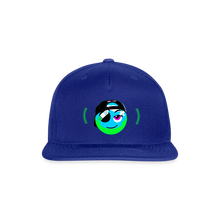 Load image into Gallery viewer, BRUZN Snapback Cap - Blue logo Green stitches (4 hat colors) - royal blue
