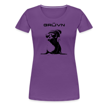 Load image into Gallery viewer, GRÜVN &quot;Seal in Shades&quot; Women’s Premium T-Shirt - Black logo (10 colors) - purple
