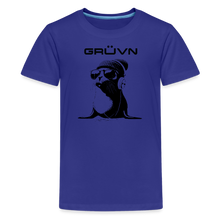 Load image into Gallery viewer, GRÜVN &quot;Seal in Shades&quot; Kids&#39; Premium T-Shirt - Black logo (11 Colors) - royal blue
