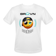 Load image into Gallery viewer, BRÜZN Men’s Moisture Wicking Performance T-Shirt - Yellow Logo (4 Colors) - white
