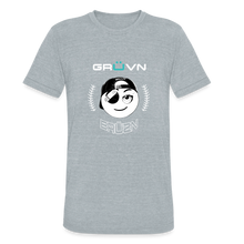Load image into Gallery viewer, BRUZN Unisex Tri-Blend T-Shirt - White logo (4 shirt colors) - heather grey
