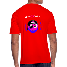 Load image into Gallery viewer, BRÜZN Men’s Moisture Wicking Performance T-Shirt - Pink and Purple Logo (4 Colors) - red
