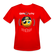 Load image into Gallery viewer, BRÜZN Men’s Moisture Wicking Performance T-Shirt - Yellow Logo (4 Colors) - red
