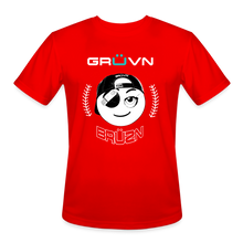 Load image into Gallery viewer, BRÜZN Men’s Moisture Wicking Performance T-Shirt - white Logo (4 Colors) - red

